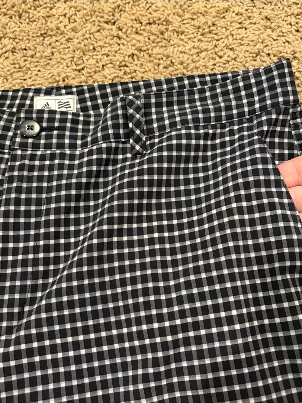 adidas plaid golf